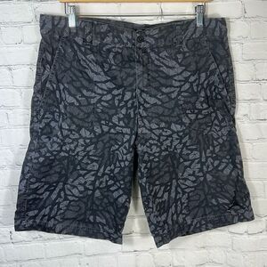 Nike Air Jordan Shorts Men's 36 Gray Fragmented Elephant Print Camo 11” Inseam
